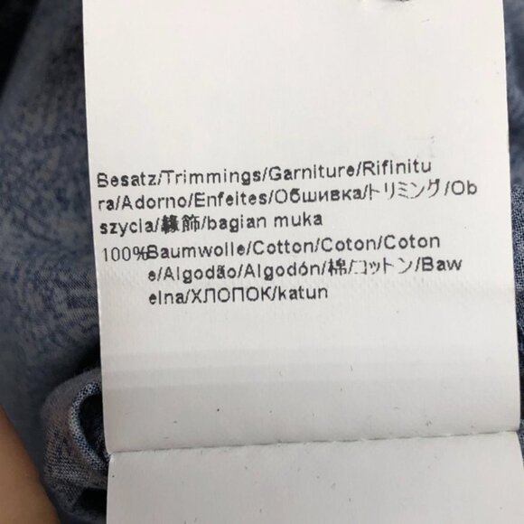 Boss Orange by Hugo Boss Blue Chevron Patterned Buttoned Men’s Shirt size L - Picture 10 of 13